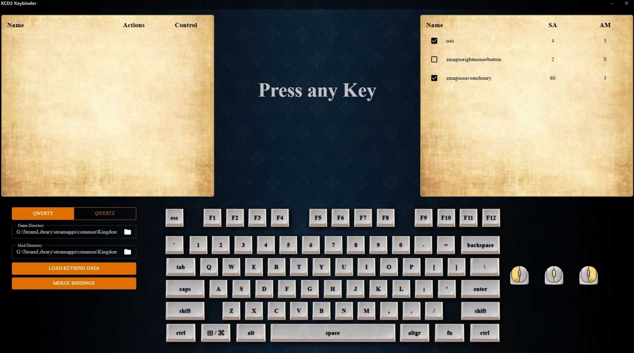 KCD2 Keybinder with UI v0.1.2